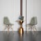 Fabulaxe Dining Chair w/Wooden Dowel Eiffel Legs, DSW Transparent Plastic Shell Accent Chair, Gray 4PK QI004627.GY.4 - alternate 3